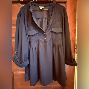 Avenue Women's Plus Size 22/24 Black Blouse